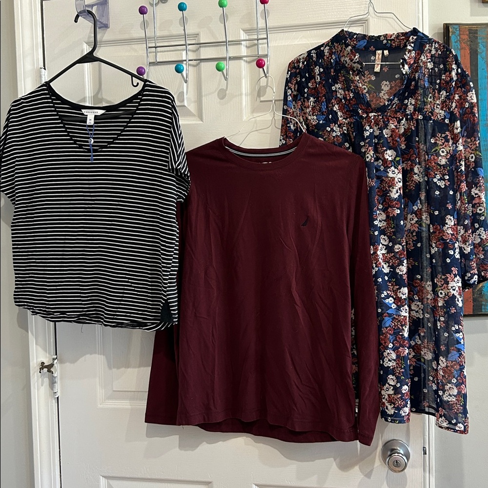 POPSUGAR Black and White Striped Tee